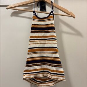 La Hearts Striped Camisole in Mustard and Navy